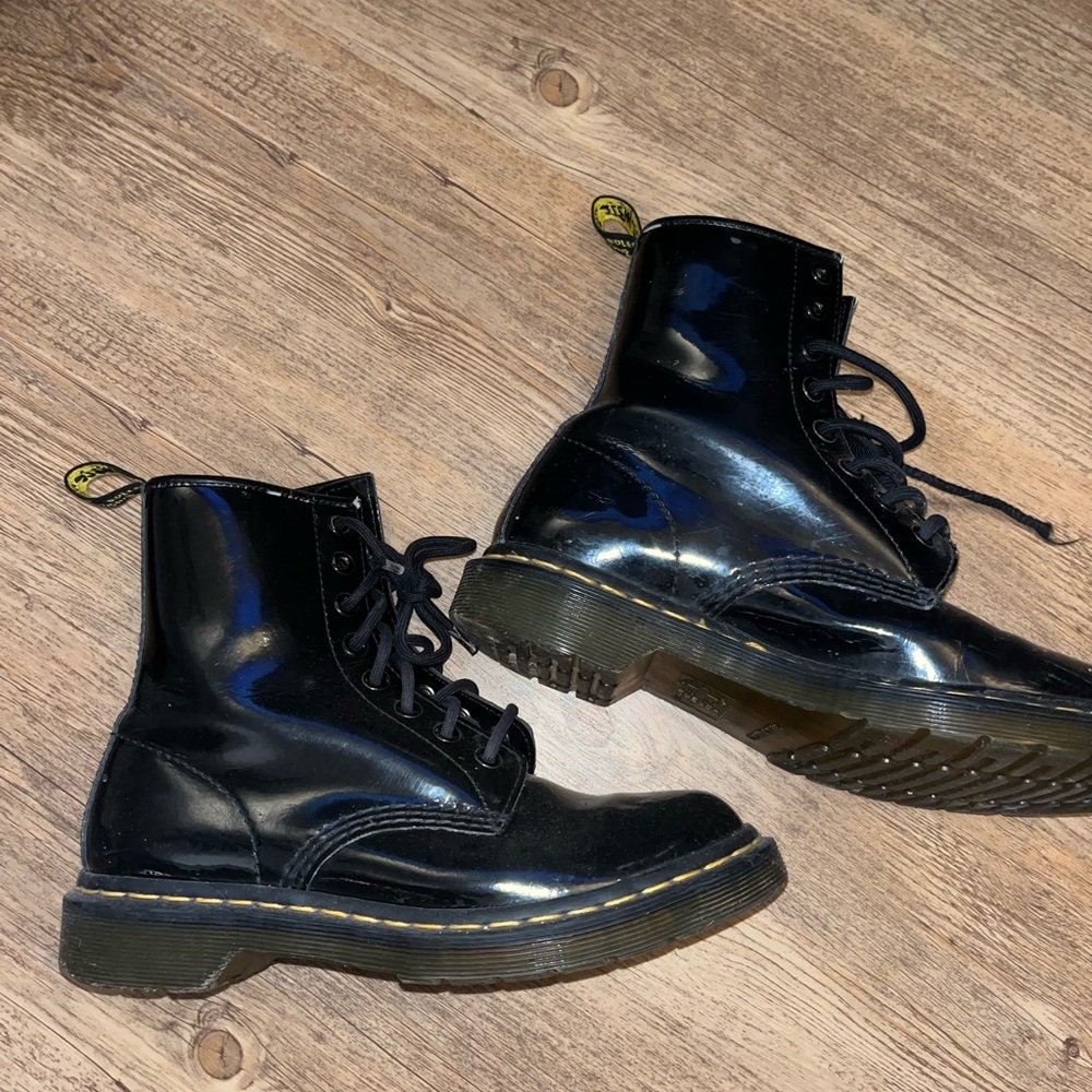 Black Lace-Up Boots, Dr. Martens